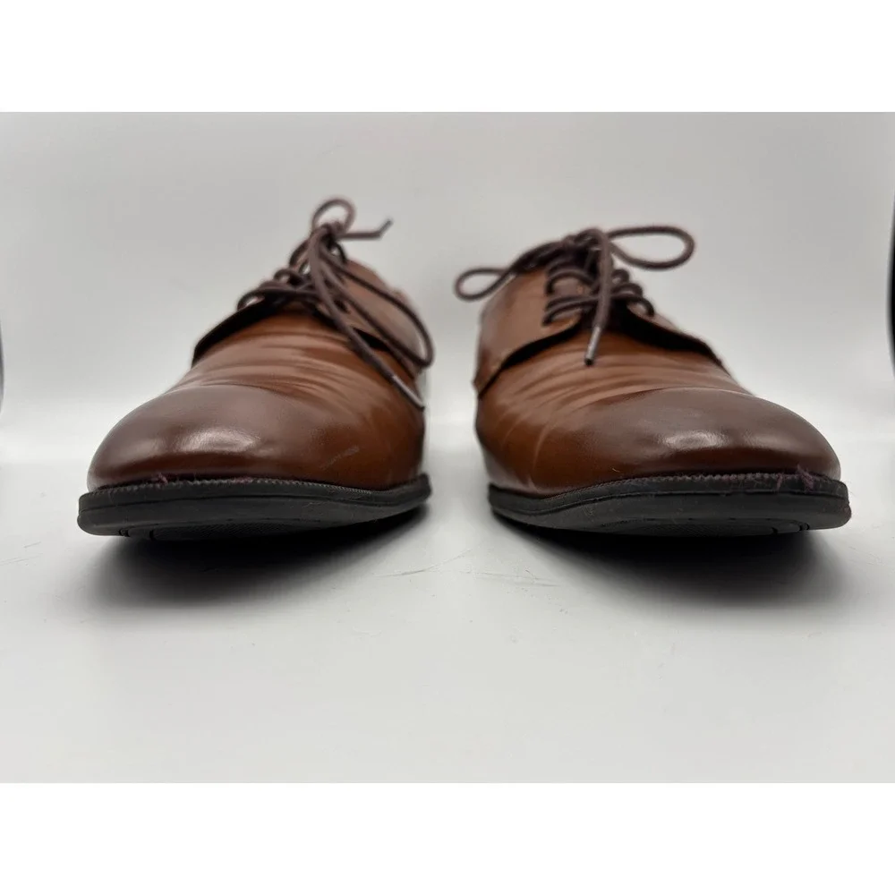 Alfani Andrew Men's Brown Dress Shoes Memory Foam Lace-Up Derby Size 11M